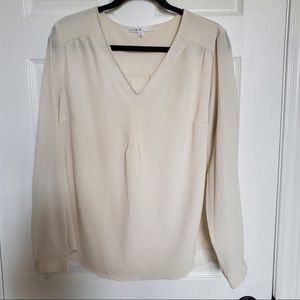 Cleo beige v neck blouse